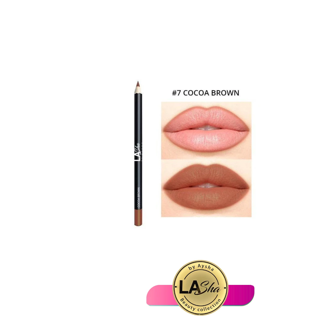 || LAsha || قلم كريمي تحديد رقم 7 بني كاكاو براند لاشا الأصلية