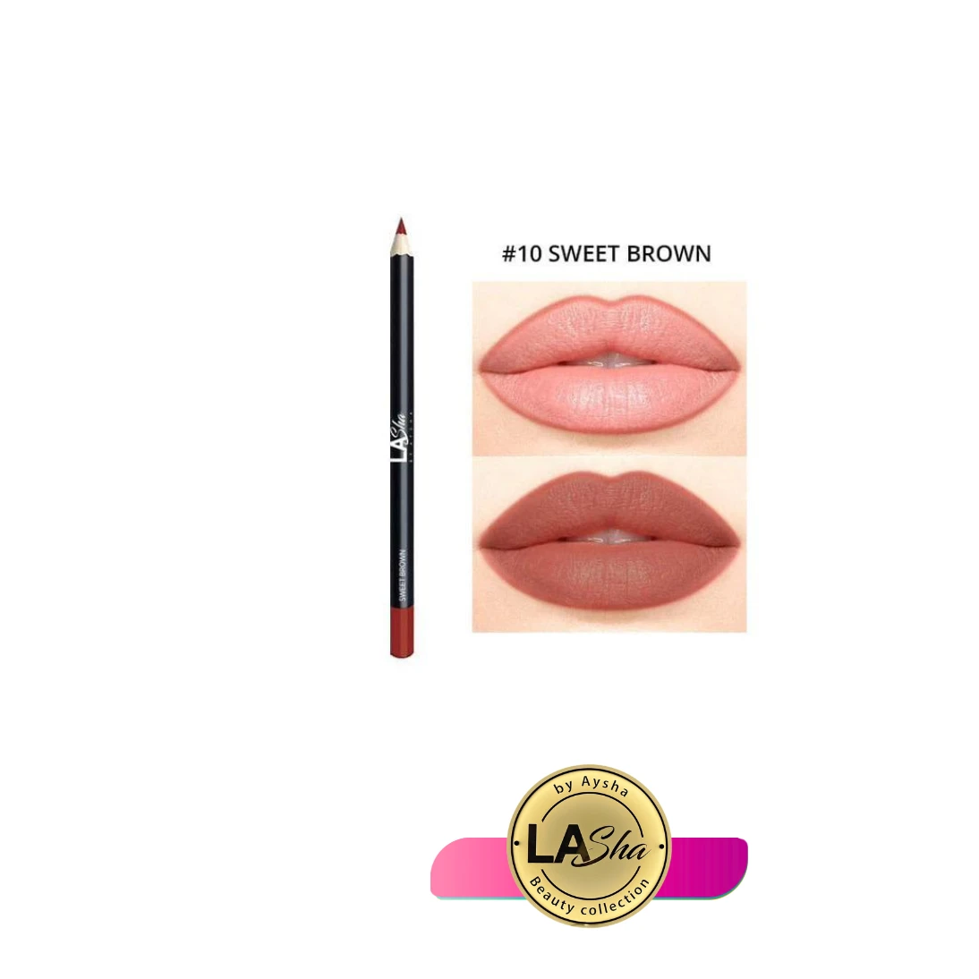 || LAsha || قلم كريمي تحديد رقم10بني حلو براند لاشا الأصلية